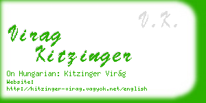 virag kitzinger business card